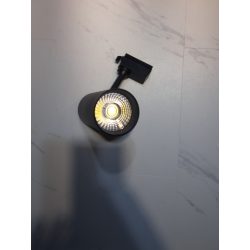 Egyfázisú sínes lámpa fekete, 10W, 6000K