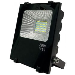 Led reflektor 20W, 4500K, fekete ház