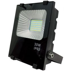 Led reflektor 30W, 3000K, fekete ház