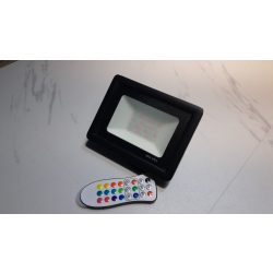 Led reflektor 30W, RGB, fekete ház, OSRAM chip