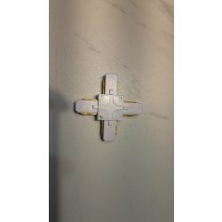 "X" alakú csatlakozó egyfázisú sínhez, fehér