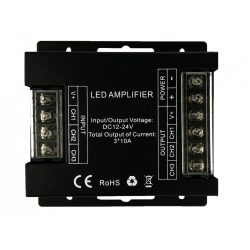   Jelerősítő RGB/CCT led szalaghoz 3*10A, DC12V - 360W; DC24V - 720W
