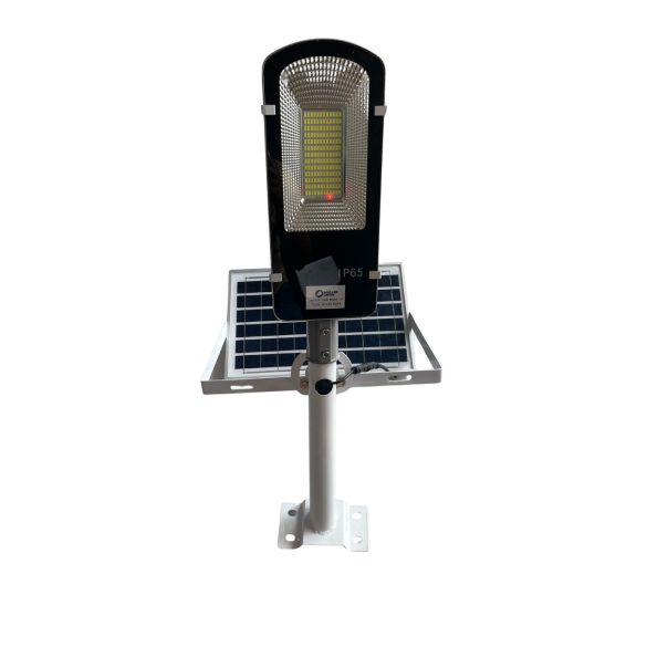 Alumínium napelemes utcai lámpa 150W, 8000K, távirányítóval és tartó konzollal