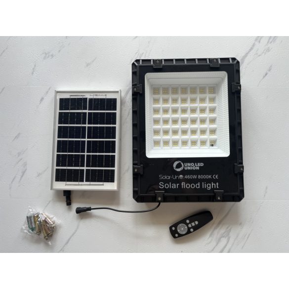 Napelemes reflektor 460W, 8000K, műanyagház, távirányítóval