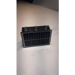 Napelemes falmosó lámpa, 3 + 3 led, 3000K