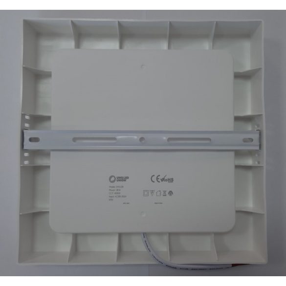 18W backlit falon kívüli led panel, négyzet alakú, hideg fehér (6500K)