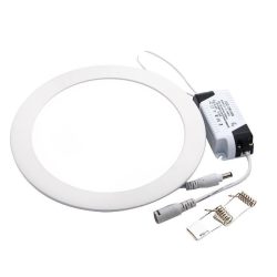   24W süllyeszthető led panel, kör alakú, meleg fehér (3000K)