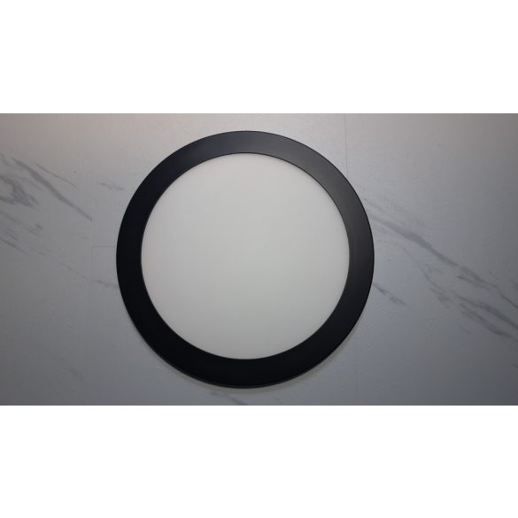 2 az 1 led panel 24W, kör alakú, CCT, fekete 